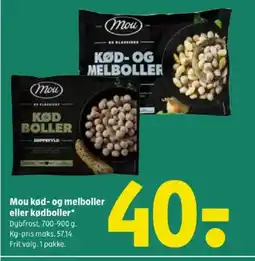 Coop 365 Mou kød- og melboller eller kødboller. tilbud