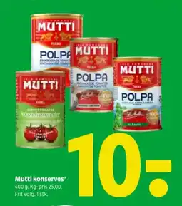 Coop 365 Mutti konserves tilbud