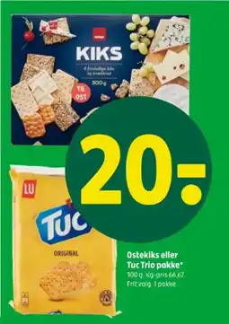 Coop 365 Ostekiks eller Tuc Trio pakke tilbud