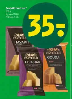 Coop 365 Castello hård ost tilbud