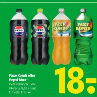 Coop 365 Faxe Kondi eller Pepsi Max tilbud