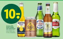 Coop 365 Corona, Leffe, Peroni, Singha eller Stella Artois tilbud