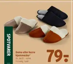 Coop 365 Dame eller herre hjemmesko tilbud