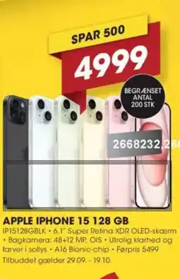 Punkt1 Apple iphone 15 128 gb tilbud