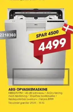Punkt1 Aeg opvaskemaskine tilbud