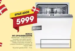 Punkt1 Bosch int. opvaskemaskine tilbud