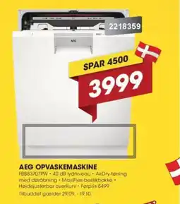 Punkt1 Aeg opvaskemaskine tilbud