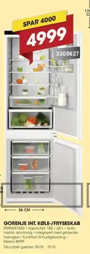 Punkt1 Gorenje int. køle-/fryseskab tilbud