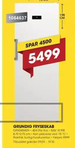 Punkt1 Grundig fryseskab tilbud