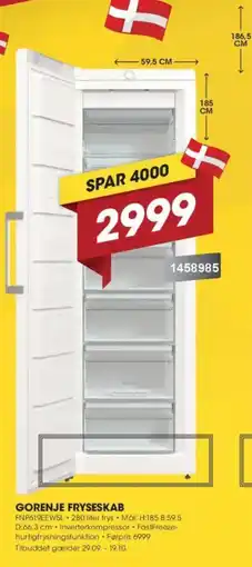 Punkt1 Gorenje fryseskab tilbud