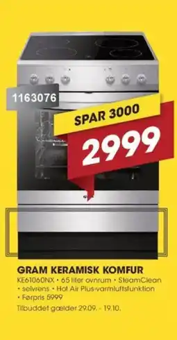 Punkt1 Gram keramisk komfur tilbud