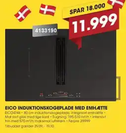 Punkt1 Eico induktionskogeplade med emhætte tilbud
