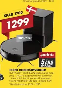 Punkt1 Point robotstøvsuger tilbud