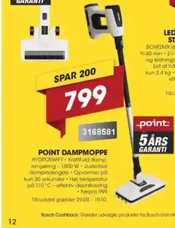 Punkt1 Point dampmoppe tilbud