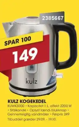 Punkt1 Kulz kogekedel tilbud
