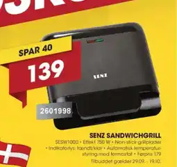 Punkt1 Senz sandwichgrill tilbud