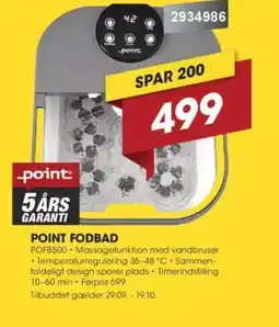 Punkt1 Point fodbad tilbud