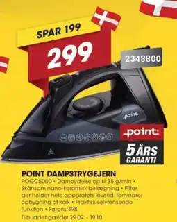 Punkt1 Point dampstrygejern tilbud