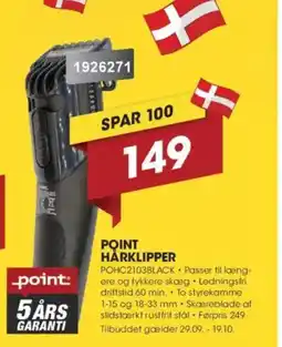 Punkt1 Point hårklipper tilbud