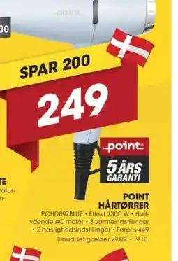 Punkt1 Point hårtørrer tilbud