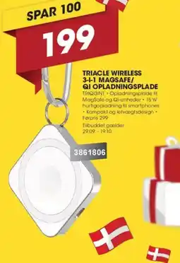 Punkt1 Triacle wireless 3-i-1 magsafe qi opladningsplade tilbud