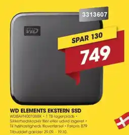 Punkt1 Wd elements ekstern ssd tilbud