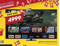 Punkt1 Thomson 65" 4k qled pro google tv tilbud