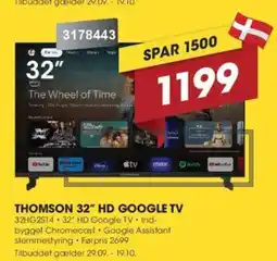 Punkt1 Thomson 32" hd google tv tilbud