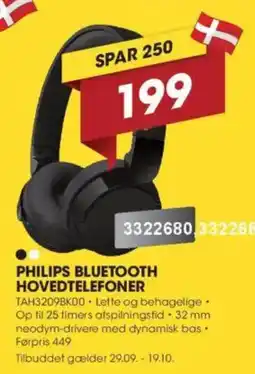 Punkt1 Philips bluetooth hovedtelefoner tilbud