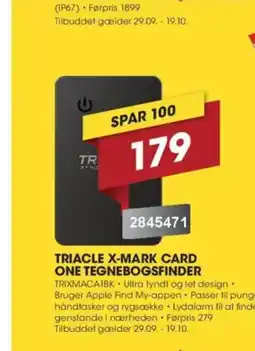 Punkt1 Triacle x-mark card one tegnebogsfinder tilbud