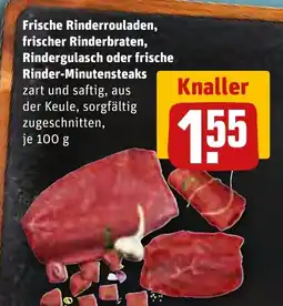 REWE DE Frische rinderrouladen, frischer rinderbraten, rindergulasch oder frische rinder-minutensteaks tilbud