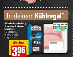 REWE DE Wilhelm brandenburg schweine schinken- schnitzel tilbud