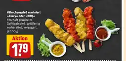 REWE DE Hähnchenspieẞ mariniert >>Curry<< oder >>BBQ<< tilbud