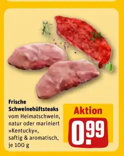 REWE DE Frische Schweinehüftsteaks tilbud