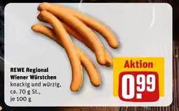 REWE DE REWE Regional Wiener Würstchen ., tilbud