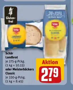 REWE DE Schär Landbrot , oder Meisterbäckers Classic tilbud