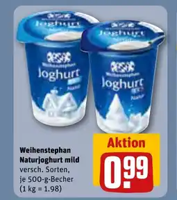REWE DE Weihenstephan Naturjoghurt mild tilbud