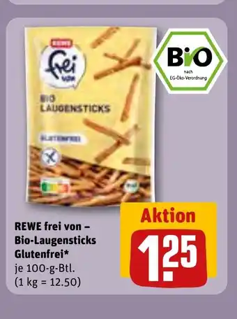 REWE DE REWE frei von - Bio-Laugensticks Glutenfrei tilbud