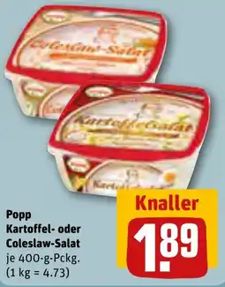 REWE DE Popp Kartoffel- oder Coleslaw. tilbud