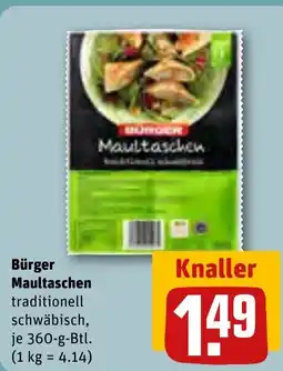 REWE DE Bürger Maultaschen tilbud