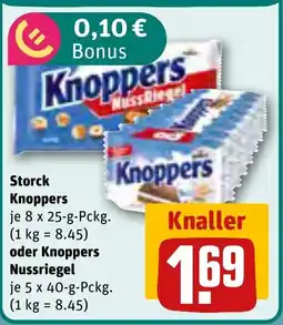 REWE DE Storck Knoppers , oder Knoppers Nussriegel tilbud