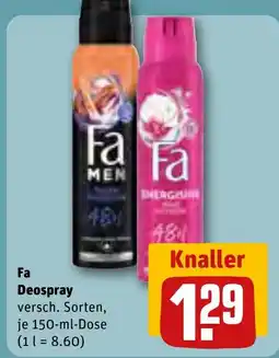REWE DE Fa Deospray tilbud