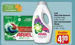 REWE DE Ariel Allin1 Pods Universal , oder Colorwaschmittel flussig tilbud