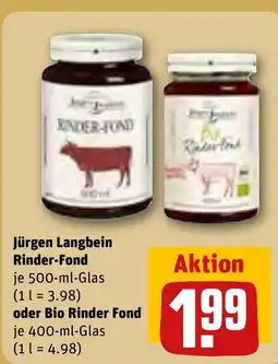 REWE DE Jürgen Langbein Rinder-Fond, oder Bio Rinder Fond tilbud