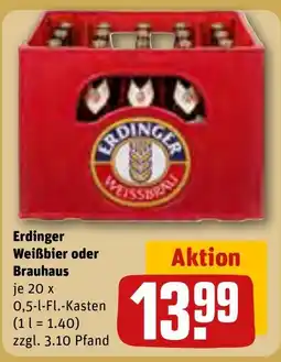 REWE DE Erdinger Weißbier oder Brauhaus tilbud