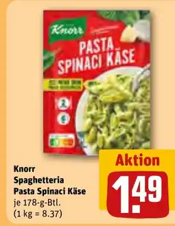 REWE DE Knorr spaghetteria pasta spinaci käse tilbud