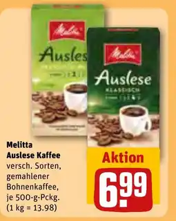 REWE DE Melitta Auslese Kaffee tilbud