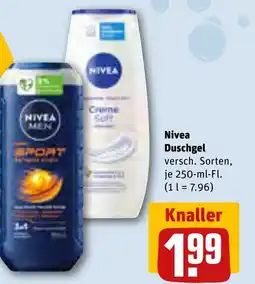 REWE DE Nivea Duschgel versch. Sorten tilbud