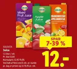 Lidl SOLEVITA Juice tilbud