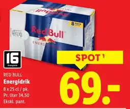 Lidl RED BULL Energidrik tilbud